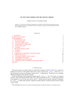 On two chain models for the gravity operad