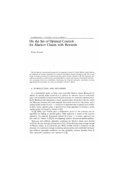 On the Set of Optimal Controls for Markov Chains with