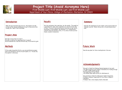 Methods - College of Charleston