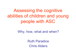 Assessing the cognitive abilities of children with ASD Final