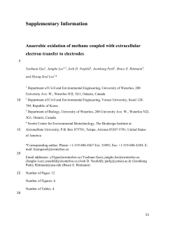 Supplementary Information Anaerobic oxidation of methane coupled