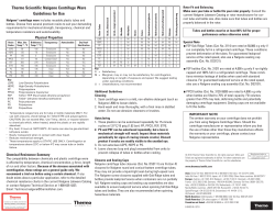 Nalgene Centrifuge Ware Guidelines for Use