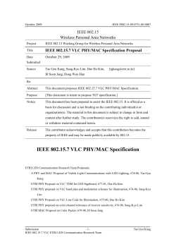 7. PHY specification for VLC