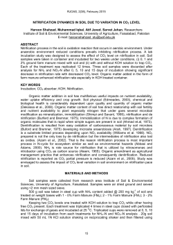 NITRIFICATION DYNAMICS IN SOIL DUE TO VARIATION IN CO2