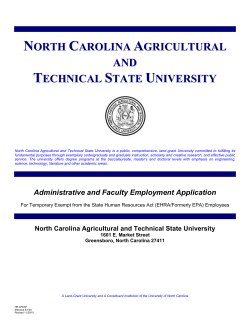 Faculty, Administrative and Research Employment Application