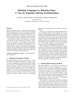 Slimming Languages by Reducing Sugar: A Case for