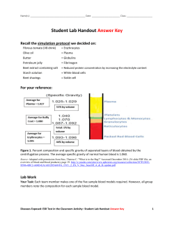 Student Lab Handout Answer Key