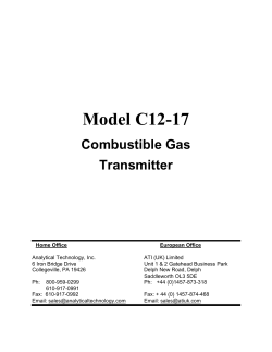 C12-17 Combustible Gas Transmitter