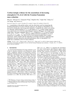 Carbon isotopic evidence for the associations of decreasing