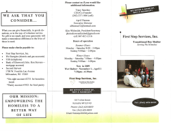 First Step Services, Inc. - St. Peter Parish of Kenosha