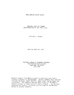 Marginal Costs of Income Redistribution at the State Level