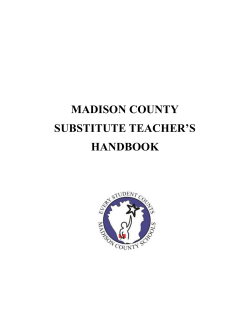 substitute teacher`s - Madison County Schools
