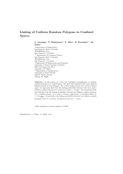 Linking of Uniform Random Polygons in Confined Spaces