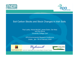 Soil Carbon Stocks and Stock Changes in Irish Soils