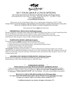 2017 tour group lunch options