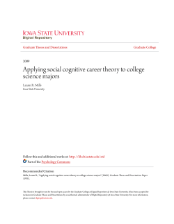 Applying social cognitive career theory to college science majors