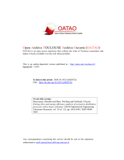 Entropy flow and energy efficiency analysis of extractive