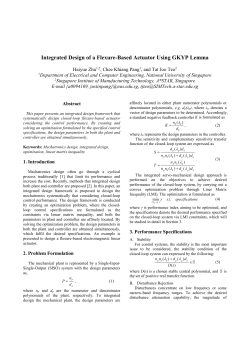 Integrated Design of a Flexure-Based Actuator Using GKYP Lemma