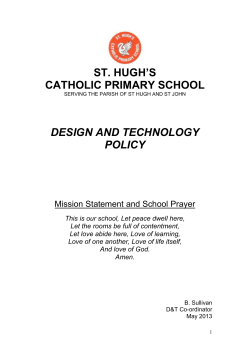 Design and Technology - St Hugh`s Catholic Primary School