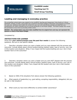 Leading and managing in everyday practice