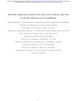 Molecular chaperones maximize the native state yield per