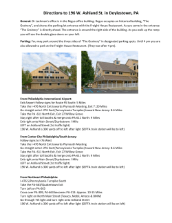 Directions to 196 W. Ashland St. in Doylestown, PA