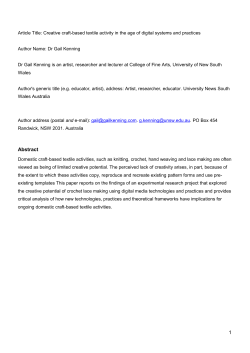 10. Kenning, Gail J. "Pattern as Process: An