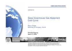 Swiss Greenhouse Gas Abatement Cost Curve