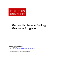 CMB Handbook - Boston University Medical Campus