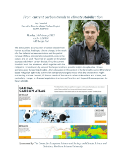 From current carbon trends to climate stabilization