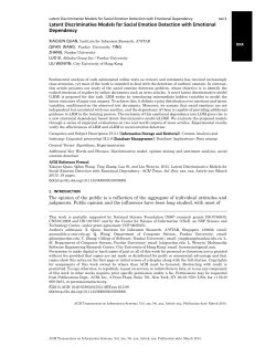 Latent Discriminative Models for Social Emotion Detection