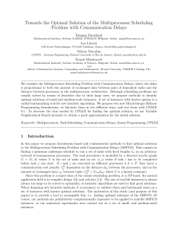 Towards the Optimal Solution of the Multiprocessor Scheduling