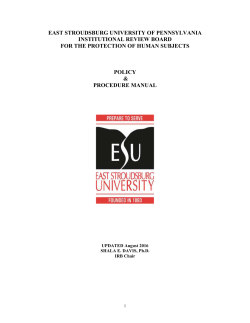IRB - East Stroudsburg University