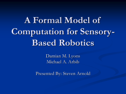 A Formal Model of Computation for Sensory
