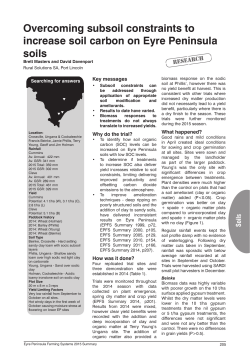 8e. 2015 Overcoming subsoil constraints to increase soil carbon on