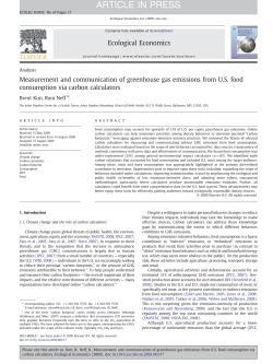 Measurement and communication of greenhouse gas emissions
