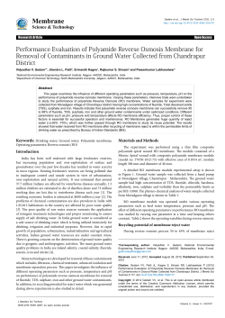 Performance Evaluation of Polyamide Reverse Osmosis Membrane
