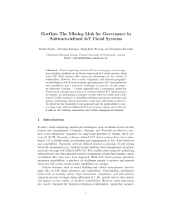 GovOps: The Missing Link for Governance in Software