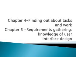 Chapter 4 Finding out about tasks and work