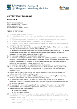Support Staff Working Group