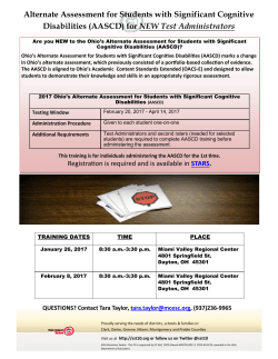 Alternate Assessment for Students with Significant Cognitive
