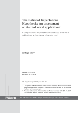 The Rational Expectations Hypothesis