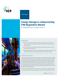 Energy Storage in a Resurrecting PJM Regulation Market