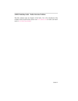 AIMMS Modeling Guide - Media Selection Problem