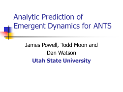 Analytic Prediction of Emergent Dynamics for ANTS