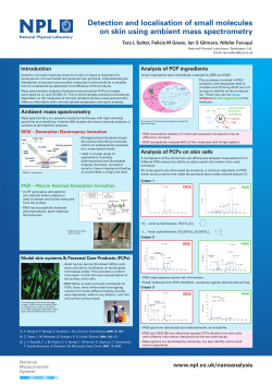 Detection and localisation of small molecules on skin using ambient
