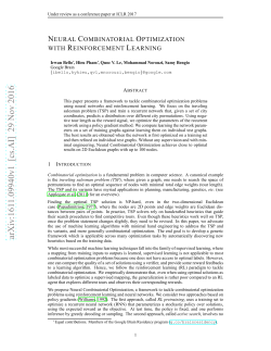 Neural Combinatorial Optimization with Reinforcement Learning