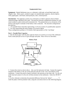 Equipotential Lines Equipment: Digital Multimeter (use as a