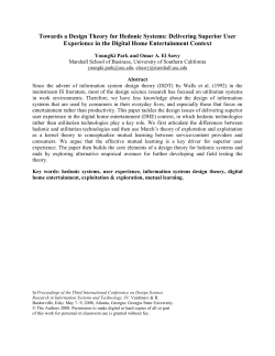 Towards a Design Theory for Hedonic Systems