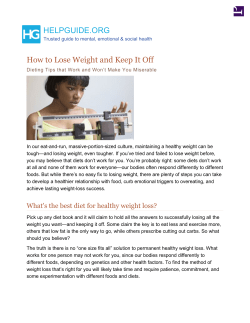 How to Lose Weight and Keep It Off: Dieting Tips